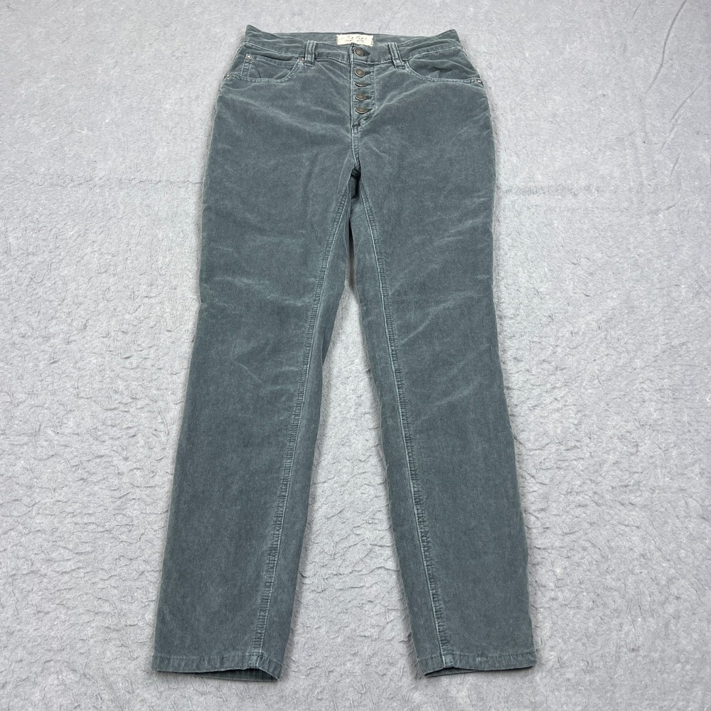 We The Free People Pants Women's 28 Gray Sun Chaser Corduroy Button Fly Trousers